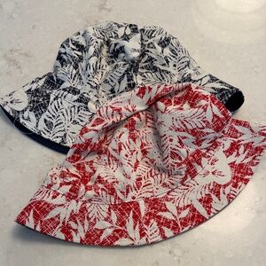 Two tropical bucket hats